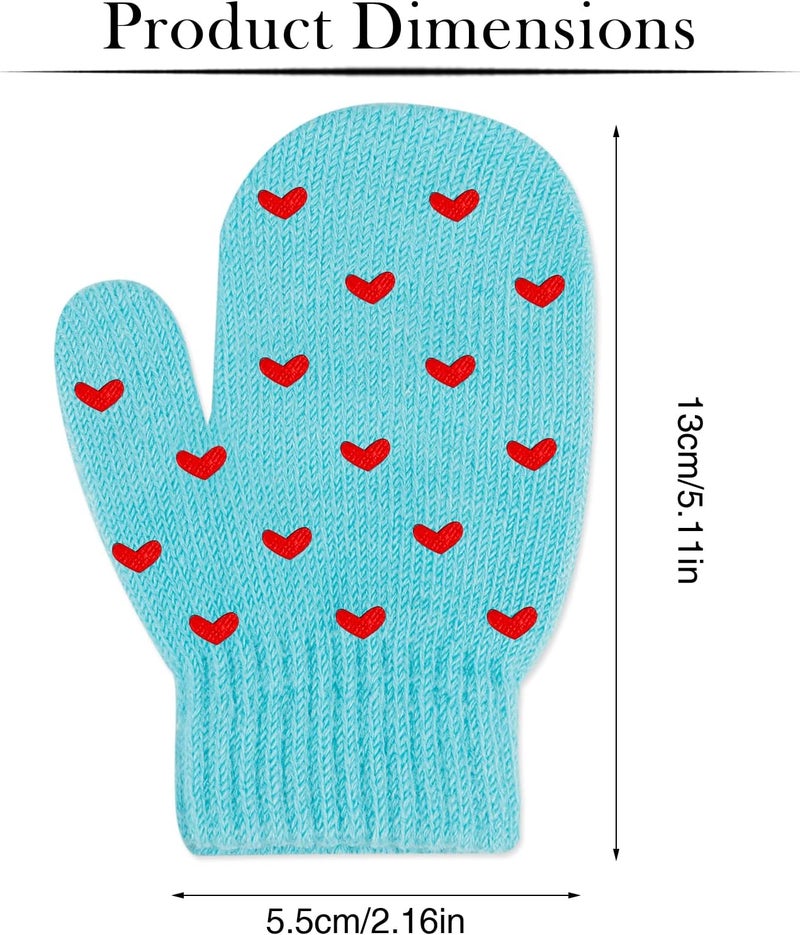 ONESING 5 Pair Toddler Mittens Black Baby Winter Gloves for Girls Boys - Warm Newborn Gloves - Image 3